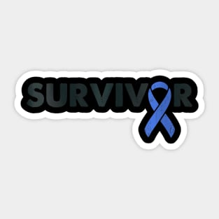 Womens Survivor Support Ribbon Rectal Cancer Awareness Sticker